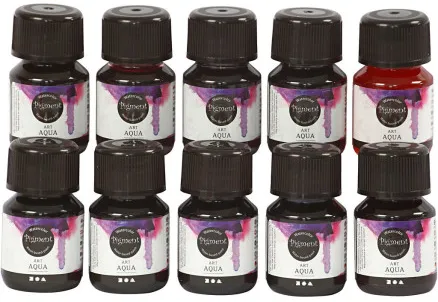 Liquid watercolour, assorted colours, 30 ml/10 pcs.