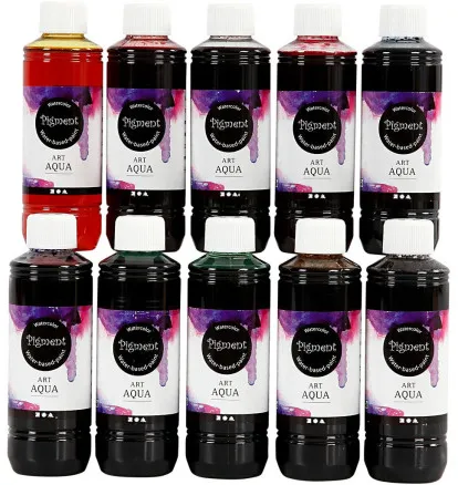 Liquid watercolour, assorted colours, 250 ml/10 pcs.