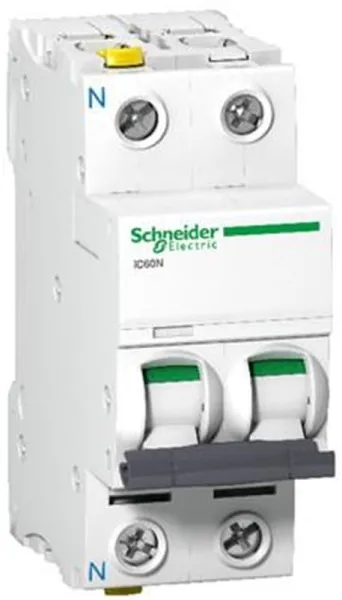 Schneider Electric Acti9 iC60N 1P-N 4A Dubbele klem C-karakteristiek 6/10kA 230V Breedte 36mm