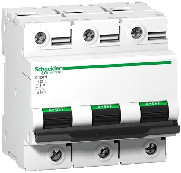Schneider Electric Installatieautomaat C120N 3P 100A Mono Terminal C-karakteristiek 10kA 230/400V Breedte 81mm