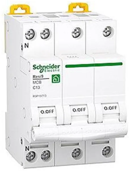 Schneider Electric Resi9 XP MCB/Installatieautomaat 3PN C-karakteristiek 13A 6kA 54mm