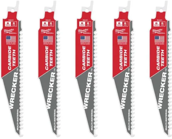 Lame de scie sabre Milwaukee TCT WRE 150/6T 5 pcs