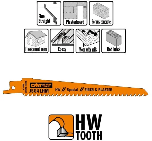 CMT Lame de scie sabre 150mm HM Spec