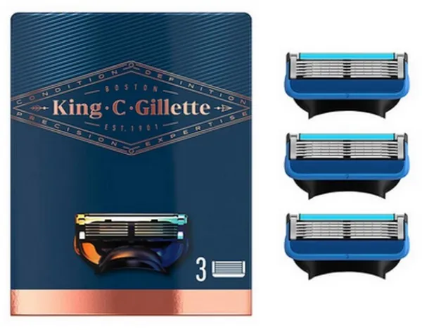 Gillette - King C. Lames de rasoir - 3 pcs.