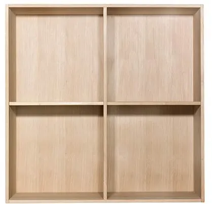 Libreria Kidi - Rovere massiccio a giunzioni a dita - Olio bianco - 20 cm