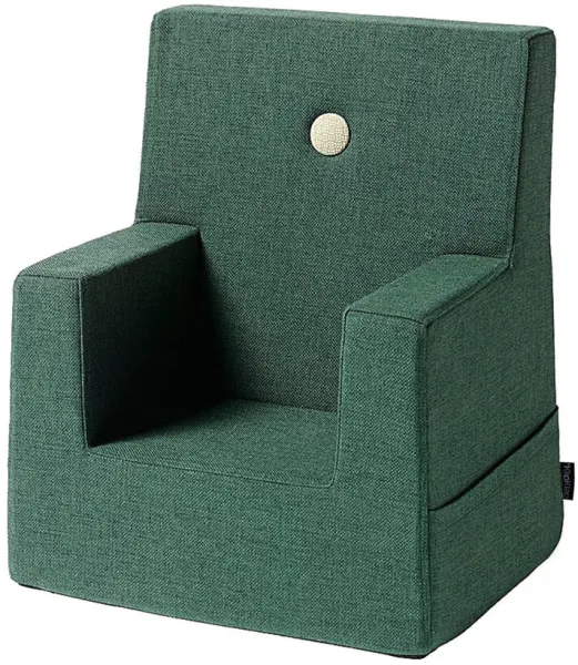 Chaise pour enfant - vert/vert clair avec bouton