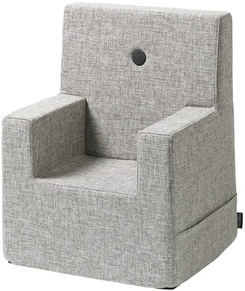 Chaise pour enfant XL - gris clair/gris foncé bouton