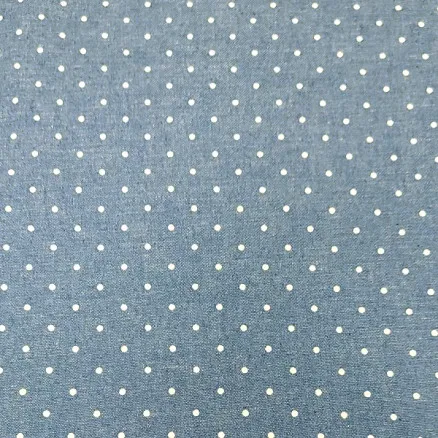 Denimstof 145cm 60 Kleine Puntjes Strepen - 50cm