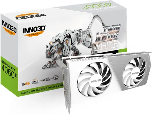 Inno3D GeForce RTX 4060 Ti Twin X2 OC White - 16GB GDDR6 RAM - Carte graphique