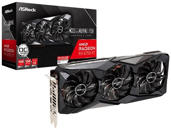 ASRock Radeon RX 6750 XT Challenger Pro OC - 12GB GDDR6 RAM - Carte graphique