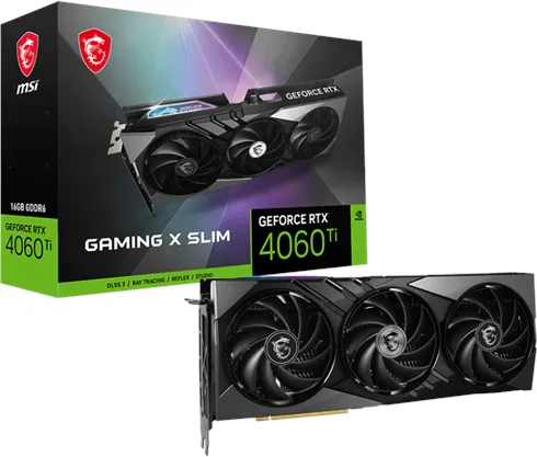MSI GeForce RTX 4060 Ti GAMING X SLIM - 16GB GDDR6 RAM - Carte graphique