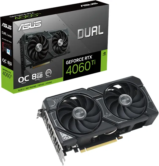 ASUS GeForce RTX 4060 Ti DUAL OC - 8GB GDDR6 RAM - Carte graphique