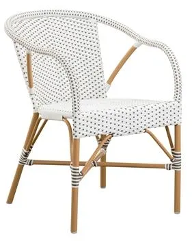 Sika-Design Madeleine Exterior Café Chair White/Almond