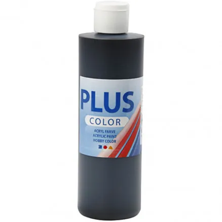 Plus Color vernice per hobby, nero, 250 ml/1 fl.