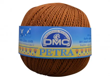 DMC Petra No. 8 Crochet Thread Unicolor 5434 Golden Brown