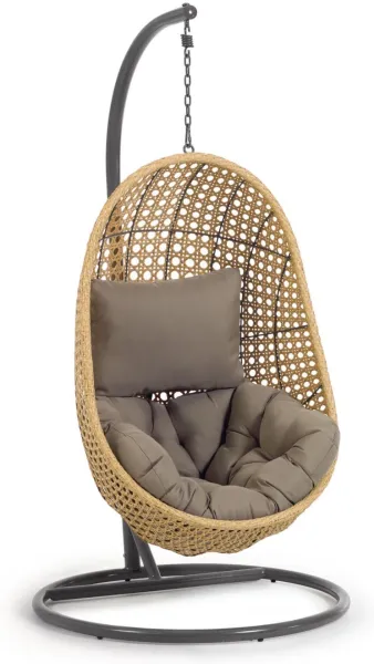 Cira, Utomhus hängstol med stativ, svart, H197x105x105 cm