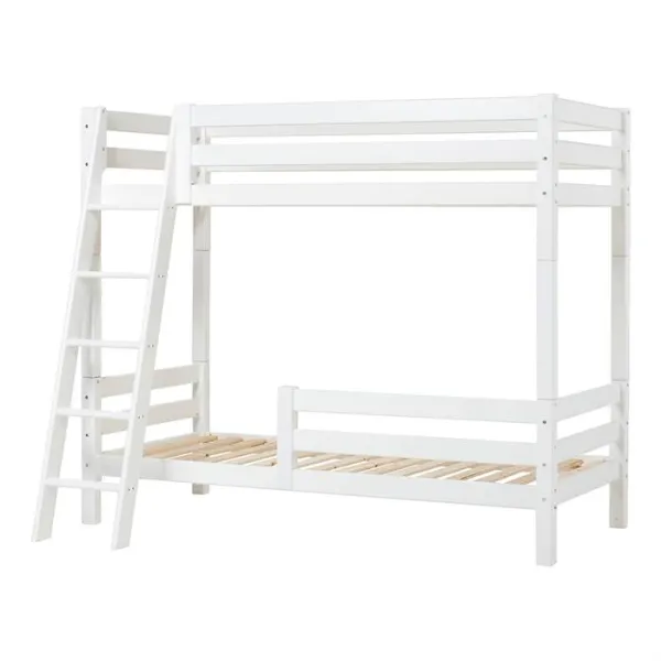 Hoppekids ECO Luxury high bunk bed with slanted ladder and safety rail