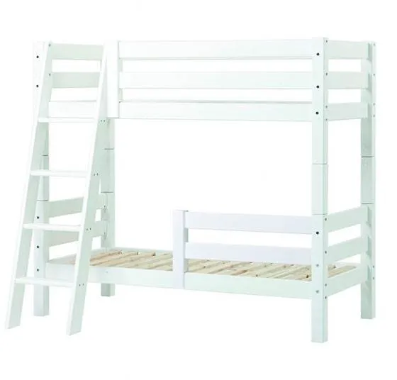 Hoppekids ECO Luxury bunk bed with bed rail and slanted ladder - 70x160 cm