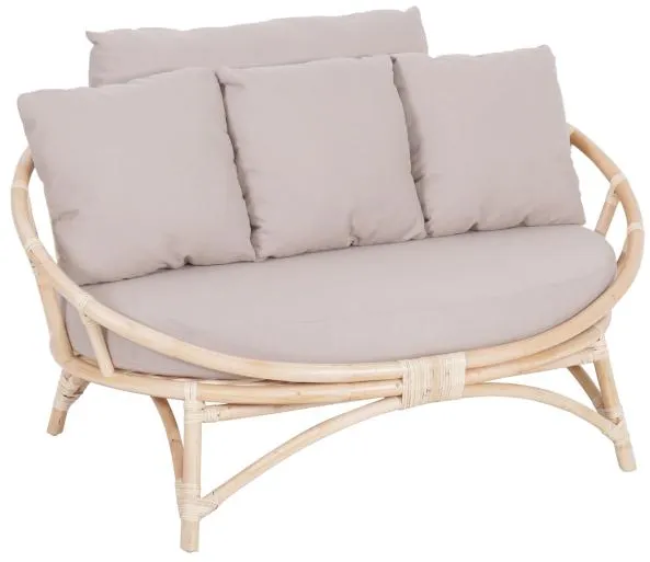 Muscat 2-seater lounge set grey 127x102x70cm