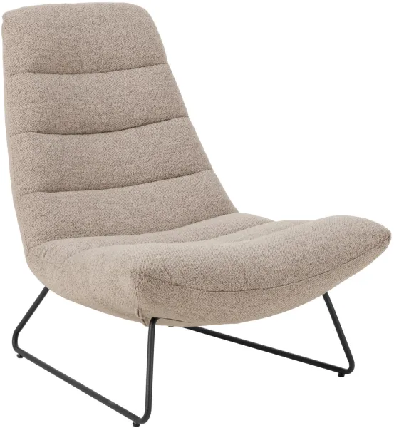 ACT NORDIC Milford lenestol - beige stoff og svart metall
