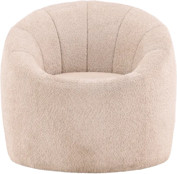 VENTURE DESIGN Warren lenestol - beige bouclè-stoff