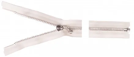 YKK Deelbare Rits Aluminium 45cm 4mm Natuurlijk