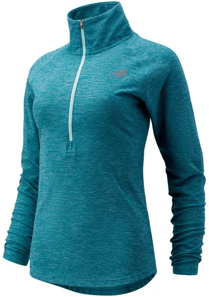 New Balance Sport Spacedye Half Zip Sweat de course Femme