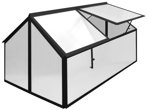 Mini-serre noire 4 ouvertures 120x80x67cm