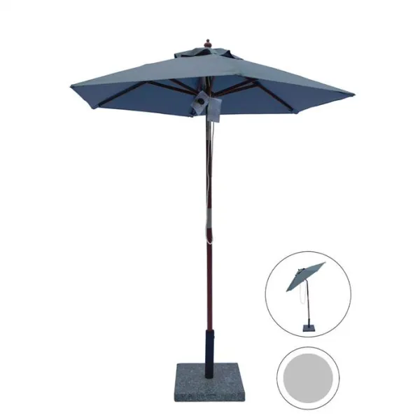 Venice parasol - 1.8 metres - grey