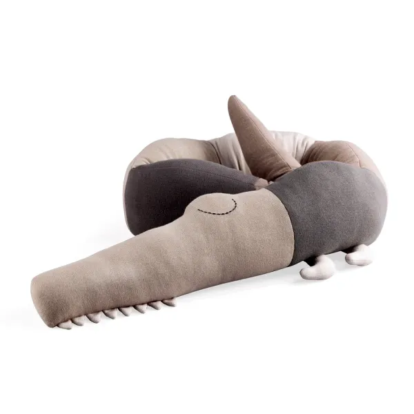 Sleepy Croc strikket pute - seabreeze beige