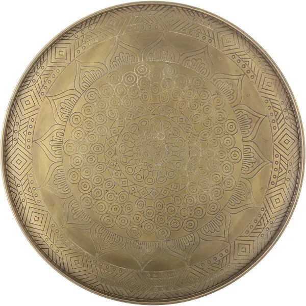 BLOOMINGVILLE Conan Vassoio, Oro, Metallo, D40xH2 cm