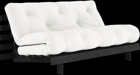 Karup Design Roots Canapé-lit avec matelas Roots 160x200 Naturel/Laqué noir