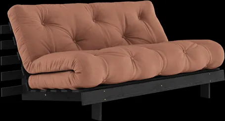 Karup Design Roots Canapé-lit avec matelas Roots 160x200 Clay Brown/Laqué noir