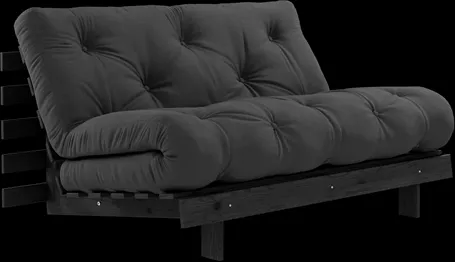 Karup Design Roots Canapé-lit avec matelas Roots 140x200 Gris foncé/Laqué noir