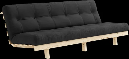 Karup Design Lean Canapé-lit avec matelas Alpha 130x200 Gris Foncé/Brut