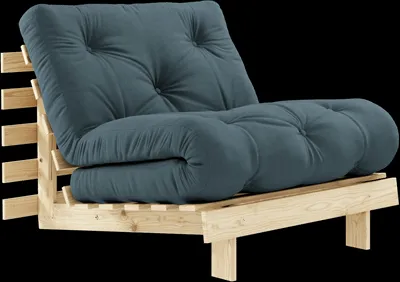 Karup Design Roots Canapé-lit avec Matelas 90x200 757 Bleu Pétrole/Pin