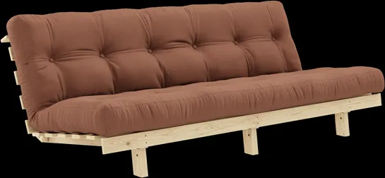 Canapé-lit Karup Design Lean avec matelas Alpha 130x200 Clay Brown/Raw