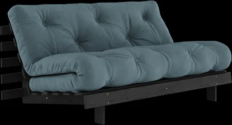 Karup Design Roots Canapé-lit avec matelas Roots 160x200 Pétrole/Laqué noir