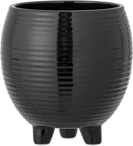 Arnel, Flower pot, black, ceramic