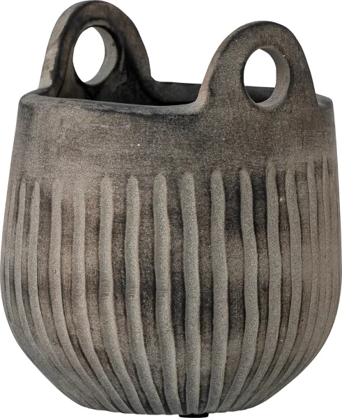 Lagos, Flowerpot, grey, ceramic