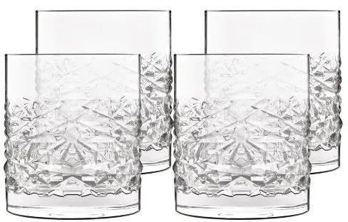 Luigi Bormioli Mixology textures Verre à eau/verre à whisky 10 cm 38 cl 4 pcs. Transparent