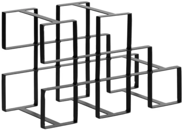 LAFORMA Edur wijnrek - zwart ijzer
