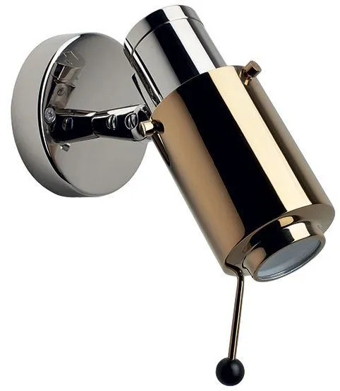 Applique murale Biny Spot Nickel & Or avec LED