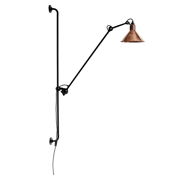 Lampe Gras N214 Applique Murale Noir Mat/Cuivre Brut
